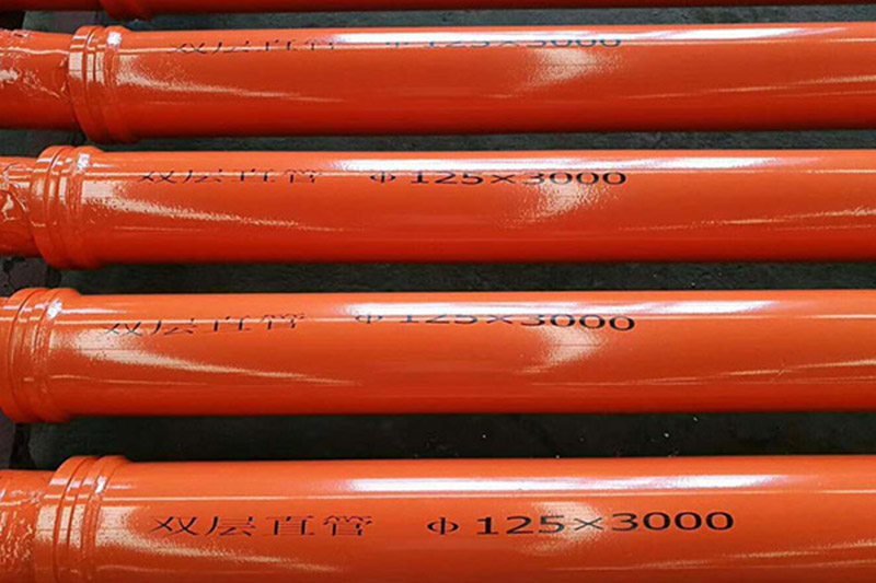 Finished concrete pump pipe with a diameter of 125 mm